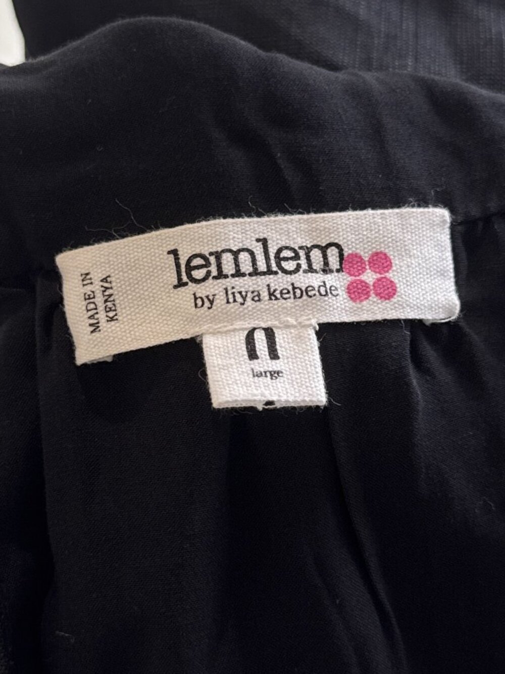 lemlem Womens Black Linen Tencel Plunge Open Back Tiered Maxi Dress Size L - Picture 4 of 5
